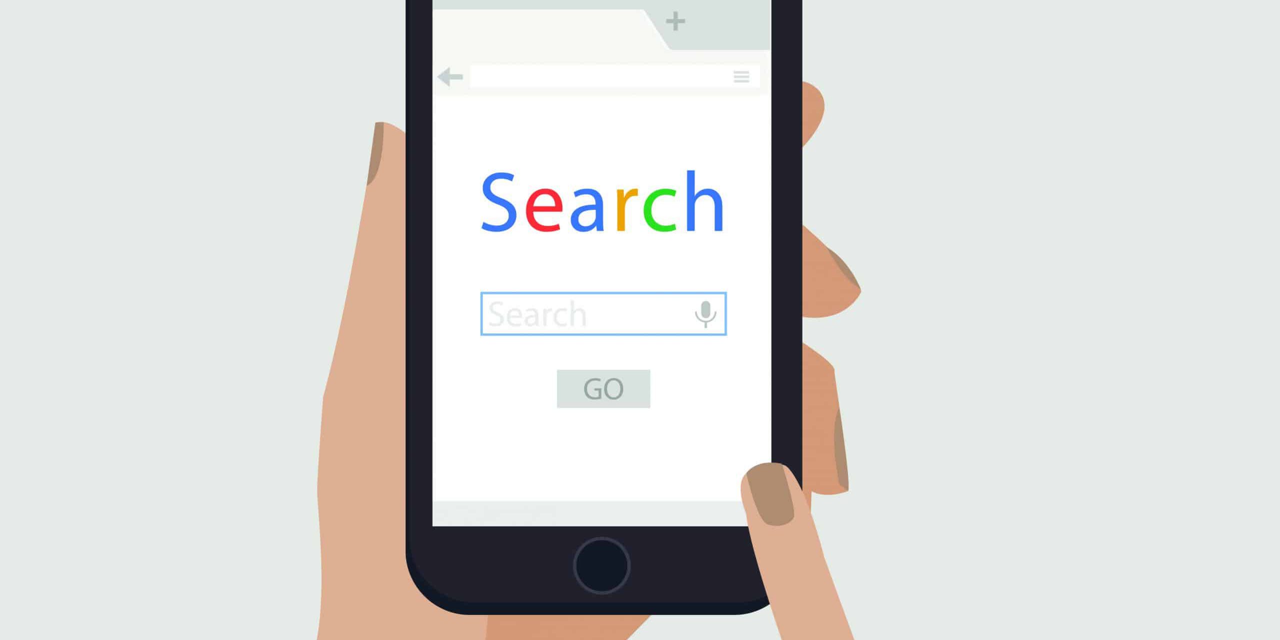 What is SEO and why is it Important Completing a Google search on mobile